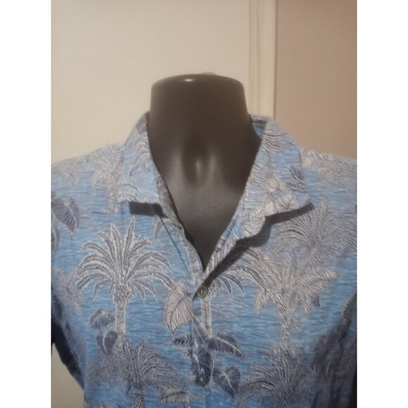 Tori Richard Shirt Men XL Blue Floral Hawaiian Print Button Up Casual Vacation - Picture 2 of 13